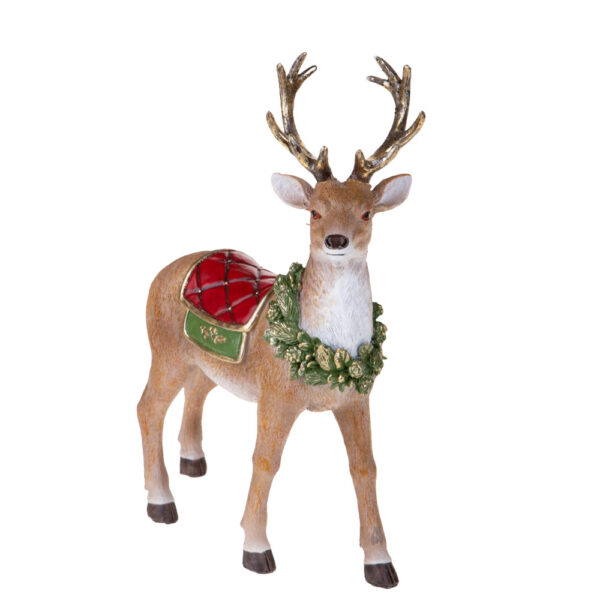 Renna Brandani in Resina – Decorazione Natalizia da 32 cm