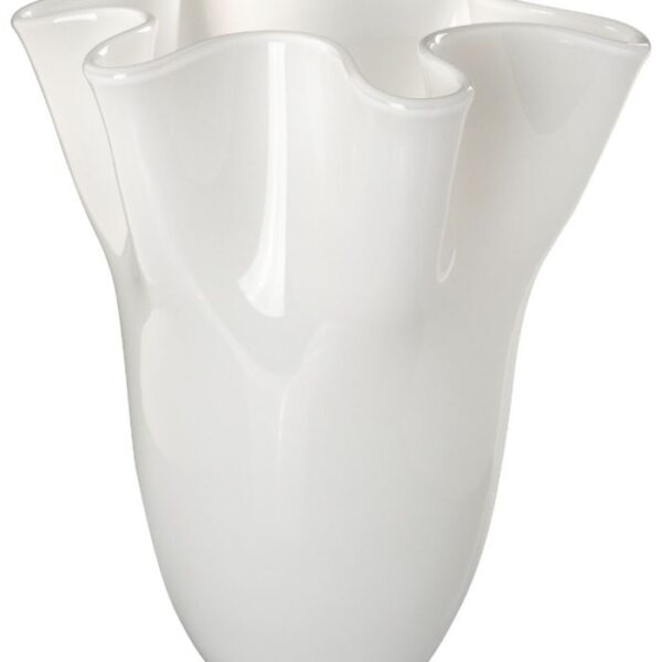Vaso in vetro Bianco Latte 23 x 23 x h 30 cm EVVIVA